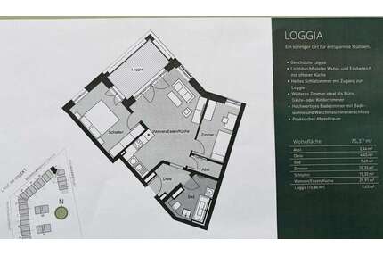 Wohnung zum Mieten in Darmstadt 1.340,00 € 75.37 m²