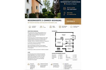 Norderstedt-Harksheide, 64,45 m² – 229.000 € - Quickborn Friedrichsgabe