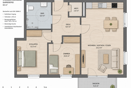Wohnung zum Kaufen in Niestetal 270.000,00 € 60 m²