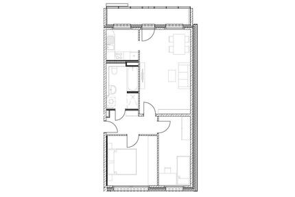 3-Raum-Wohnung mit verändertem Grundriss in zentrumnaher Lage - Coswig