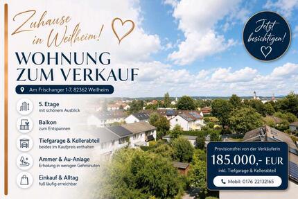 2-Zimmerwohnung in Weilheim zum Verkauf - Weilheim in Oberbayern