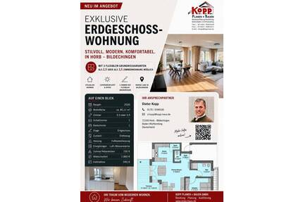 Stilvolle - EG - Neubauwohnung, mit 3 flexiblen Grundrissvarianten - mit 2,5 oder 3,5 Zimmer möglich - Horb am Neckar Bildechingen