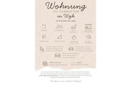 2 Zimmerwohnung in Wyk über 2 Ebenen Wintergarten - Wyk Auf Föhr