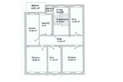 EIN PLÄTZCHEN FÜR IHRE FAMILIE! 4-Raumwohnung in 09131 Chemnitz
