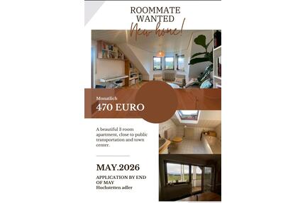 WG Zimmer in 2er Frauen-WG - 470,00&nbsp;EUR Kaltmiete, ca.&nbsp; 74,00&nbsp;m&sup2; in Breisach am Rhein (PLZ: 79206)