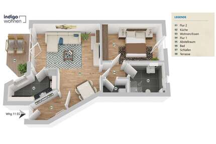 Wohnung zum Mieten in Weyhe 595,00 € 58 m²