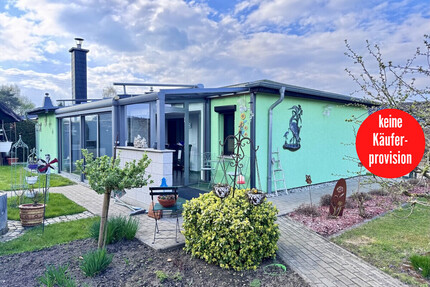 HORN IMMOBILIEN ++ Einfamilienhaus mit Wintergarten, Kamin und Gästehaus in Krugsdorf bei Pasewalk