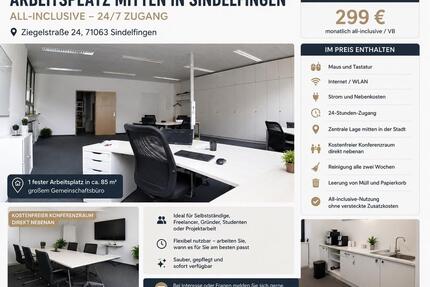 Arbeitsplatz Büroplatz Mitten In Sindelfingen Zu Vermieten