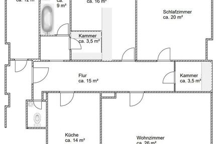 Charmante Altbauwohnung - teilweise renoviert teilmöbliert - Hof Altstadt