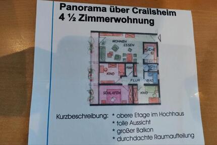 Sonnige 4,5 Zimmer Wohnung mit fantastischer Aussicht - Crailsheim
