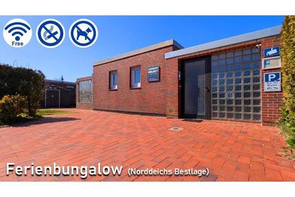 Nordsee Urlaub: Ferienwohnung Norddeich Bestlage, FeWo Bungalow - Norden