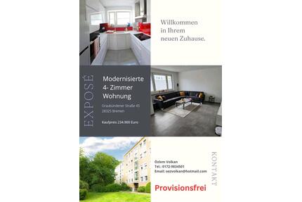Eigentumswohnung in Alt Osterholz,4 Zimmer, Küche , Bad - Bremen