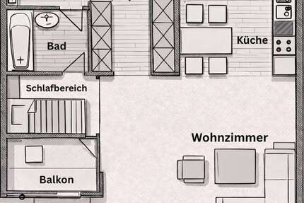Wohnung zum Kaufen in Neu-Ulm 130.000,00 € 47 m²