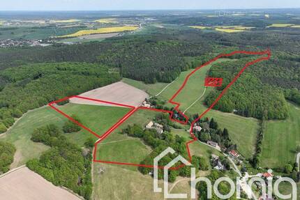 Idyllisches Anwesen mit 18 ha pachtfreiem Land und historischem Dreiseithof zw. Görlitz und Bautzen - Waldhufen / Thiemendorf