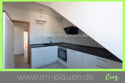 Einbauküche - Badewanne - Weitblick - Laminat | 3-Zimmer-Wohnung Plauen Haselbrunn