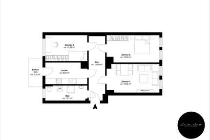 Wohnung zum Mieten in Sellerhausen-Stünz Paunsdorf 870,00 € 74.28 m² - Sellerhausen-Stünz / Paunsdorf