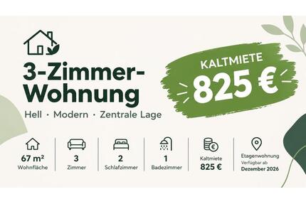 Helle 3 Zimmer Wohnung - 825,00&nbsp;EUR Kaltmiete, ca.&nbsp; 67,00&nbsp;m&sup2; in Niebüll (PLZ: 25899)