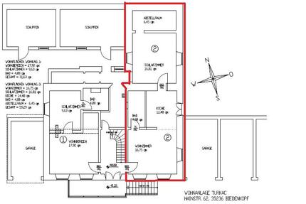 Biedenkopf - Zentrum - Erdgeschoss 2 ZKB Wohnung