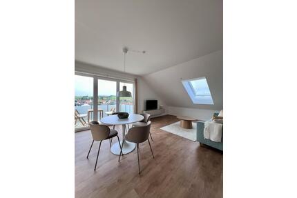 Voll möblierte 2-Zimmer-Wohnung im Dachgeschoss mit Balkon und traumhaftem Ausblick - Langenbach