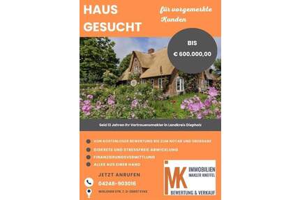 ! Haus gesucht für vorgemerkte Kunden ! - Syke / Jardinghausen