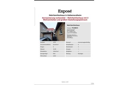 Kernsanierung vorbereitet - Mehrfamilienhaus mit 3 Wohneinheiten - Kaltennordheim