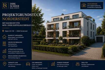 Grundstück zu verkaufen in Norderstedt 745.000,00 € 1267 m²
