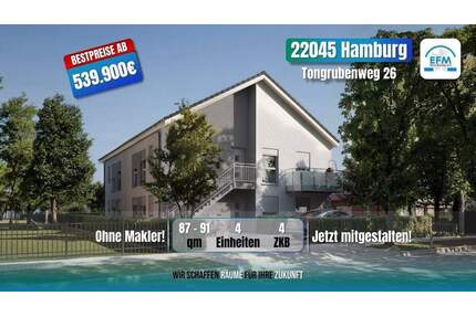 ++BESTPREIS! MIET-ENERGIESPAREND++ 4 ZKB Neubau mit Garten am Ostender Teich - Hamburg Tonndorf