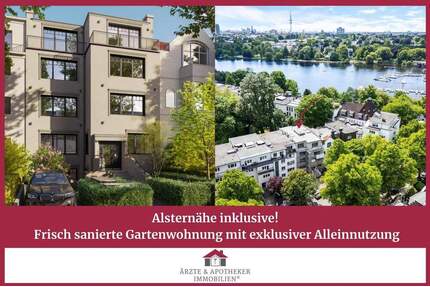Alsternähe inklusive! Frisch sanierte Gartenwohnung mit exklusiver Alleinnutzung - Hamburg Winterhude