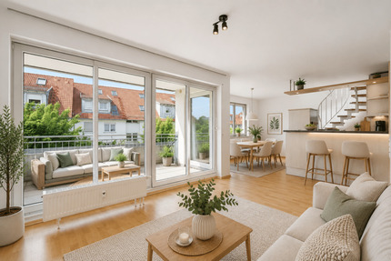 Helle Galeriewohnung schick & modern mit ++Panorama-Terrasse++Tiefgarage++ - Leonberg Höfingen