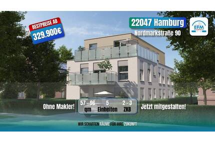 ++BESTPREIS!++ MIET- & ENERGIESPAREND++ 3 ZKB Neubau Energieeffizienz A+ - Hamburg Tonndorf