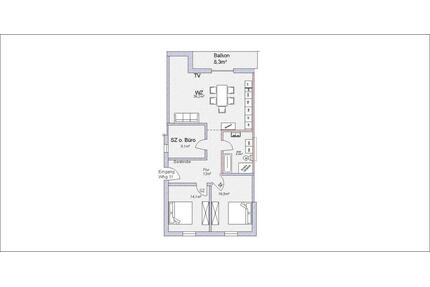 4-Zimmer-Wohnung zu vermieten, Erstbezug - Eging am See