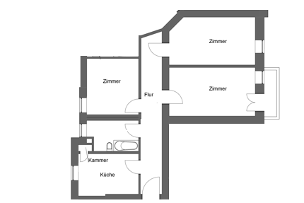 Wohnung zum Mieten in Berlin 1.729,00 € 91 m²