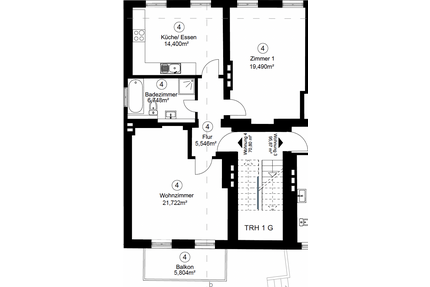 Wohnung zum Kaufen in Petershagen 298.000,00 € 70.8 m²