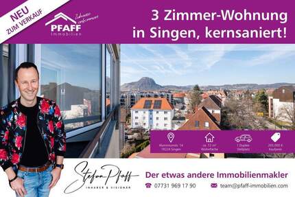 Zuhause ankommen in Singen in der Aluminiumstrasse! Hochwertig kernsanierte 3 Zi.-Whg.