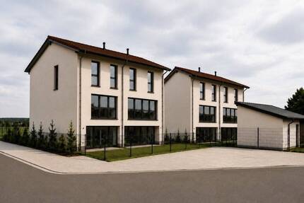 Neubau moderner Doppelhaushälften - Massing