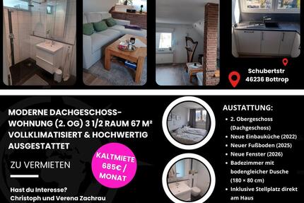 Moderne Dachgeschosswohnung in Bottrop zu vermieten