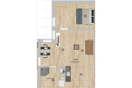 Erstbezug, 2-Zimmer-DG- Wohnung - Kirchheimbolanden