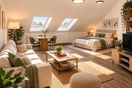 Helle 1-Zimmer-Dachgeschosswohnung 46 m² mit TG – ab sofort – - Alsbach-Hähnlein