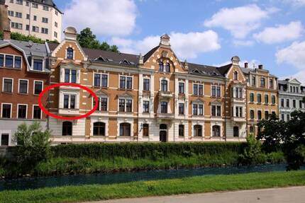Helle Wohnung in Greizer Innenstadt mit Blick über die Elster