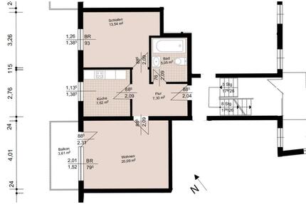 Praktische 2-Zimmer-Wohnung mit Westbalkon in ruhiger Lage - Uslar