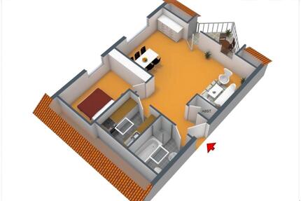 2-Zimmer-Dachgeschoßwohnung - 200.000,00&nbsp;EUR Kaufpreis, ca.&nbsp; 58,00&nbsp;m&sup2; in Bodelshausen (PLZ: 72411)