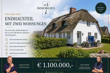 Haus zum Kaufen in Sylt OT Westerland 1.100.000,00 € 110 m² - Sylt / OT Westerland