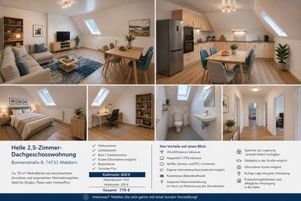 Helle 3-Zimmer-Dachgeschosswohnung in Walldürn