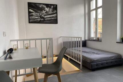 # Frisch renoviertes Design-Apartment - voll möbliert, 2 Bäder & Garten inkl. WLAN in zentraler Lage - Aschersleben