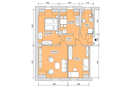 Wohnung zum Mieten in Werdau 392,00 € 71.16 m²