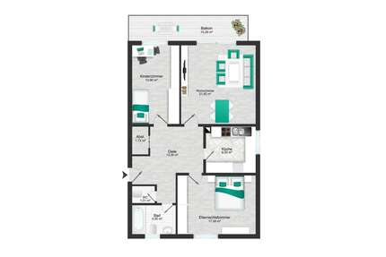 Wohnung zum Mieten in Birkenau 770,00 € 84 m²