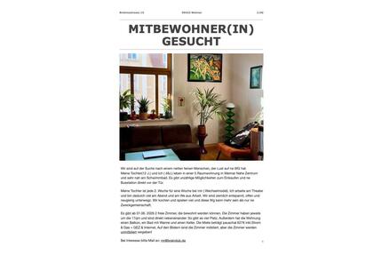 Mitbewohnerin - 627,00&nbsp;EUR Kaltmiete, ca.&nbsp; 35,00&nbsp;m&sup2; in Weimar (PLZ: 99423)