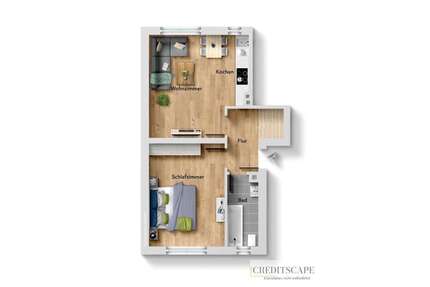 Wohnung zum Kaufen in Dortmund 135.000,00 € 47 m²