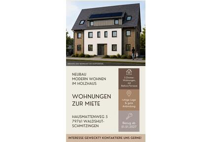 Moderne 3-Zimmerwohnungen im Dachgeschoss, 79761 WT, Schmitzingen - Waldshut-Tiengen