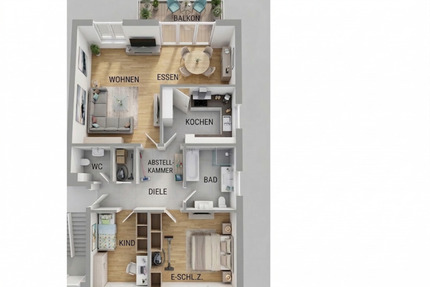 Hadamar: Helle 3-Zimmer-Wohlfühloase mit Sonnenbalkon